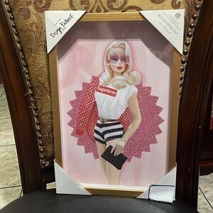 NWT Designer District Studios Barbie artwork with glitter and LV Jacket